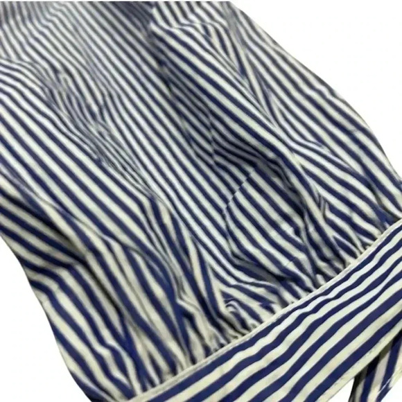 J.Crew Women's Off-the-Shoulder Striped Blouse Blue Size‎ 4 Embellished - Picture 2 of 4